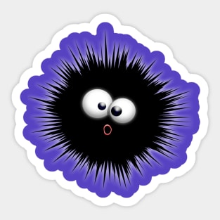 Sea Urchin Cartoon funny dazzled face Sticker